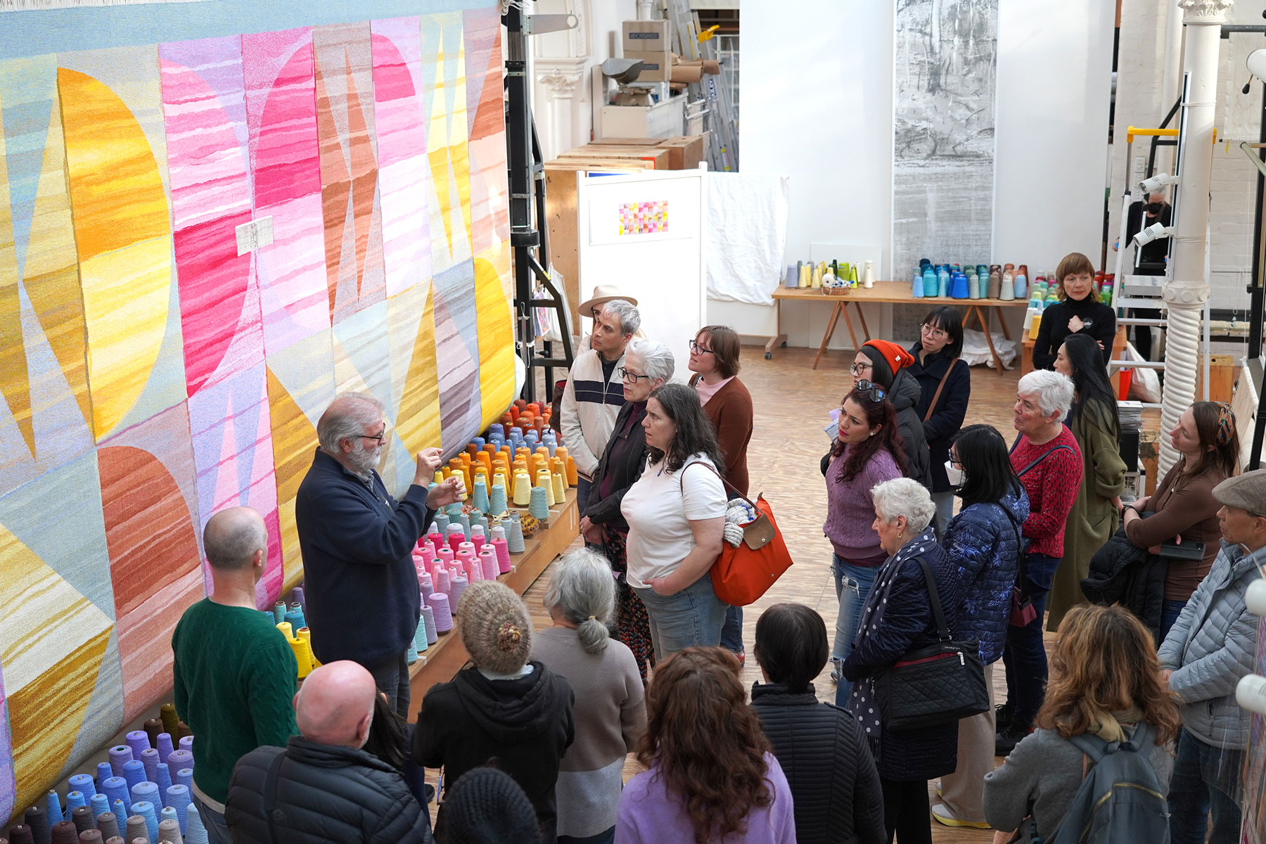 Tour group at Australian Tapestry Workshop
