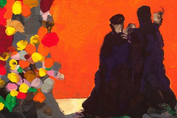 ‘Rome’ 2012, designed by Brent Harris, woven by Sue Batten, wool and cotton, 1.60 x 1.18m. Photograph: Jeremy Weihrauch.